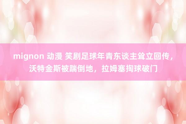 mignon 动漫 笑剧足球年青东谈主耸立回传，沃特金斯被踹倒地，拉姆塞掏球破门
