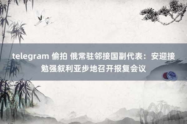 telegram 偷拍 俄常驻邻接国副代表：安迎接勉强叙利亚步地召开报复会议