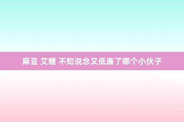 麻豆 艾鲤 不知说念又低廉了哪个小伙子