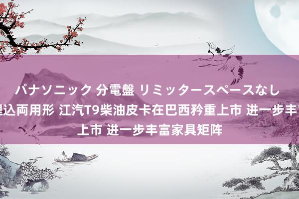 パナソニック 分電盤 リミッタースペースなし 露出・半埋込両用形 江汽T9柴油皮卡在巴西矜重上市 进一步丰富家具矩阵