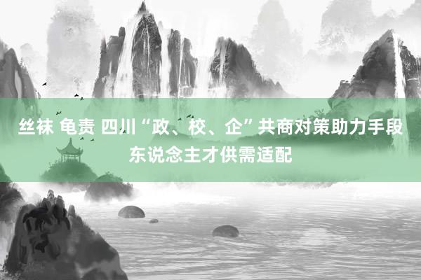 丝袜 龟责 四川“政、校、企”共商对策助力手段东说念主才供需适配