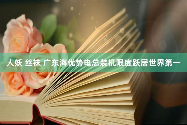 人妖 丝袜 广东海优势电总装机限度跃居世界第一