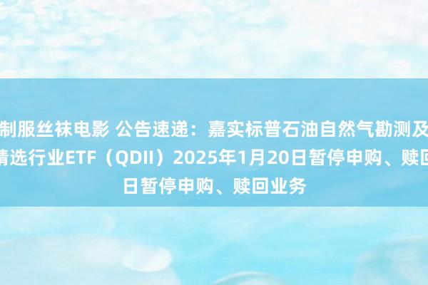 制服丝袜电影 公告速递：嘉实标普石油自然气勘测及出产精选行业ETF（QDII）2025年1月20日暂停申购、赎回业务