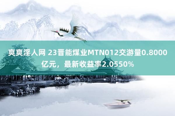 爽爽淫人网 23晋能煤业MTN012交游量0.8000亿元，最新收益率2.0550%