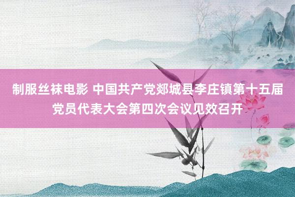 制服丝袜电影 中国共产党郯城县李庄镇第十五届党员代表大会第四次会议见效召开
