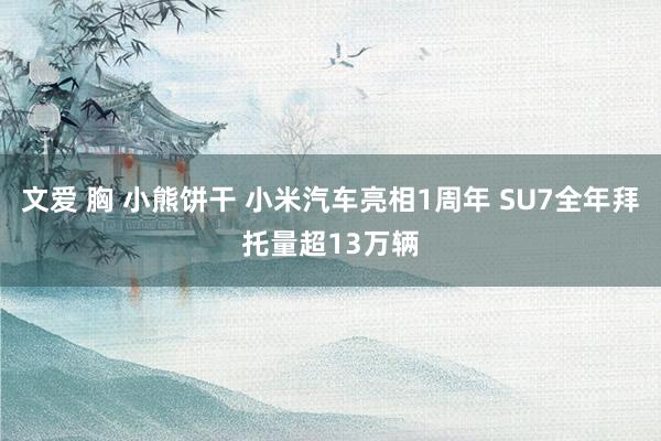 文爱 胸 小熊饼干 小米汽车亮相1周年 SU7全年拜托量超13万辆