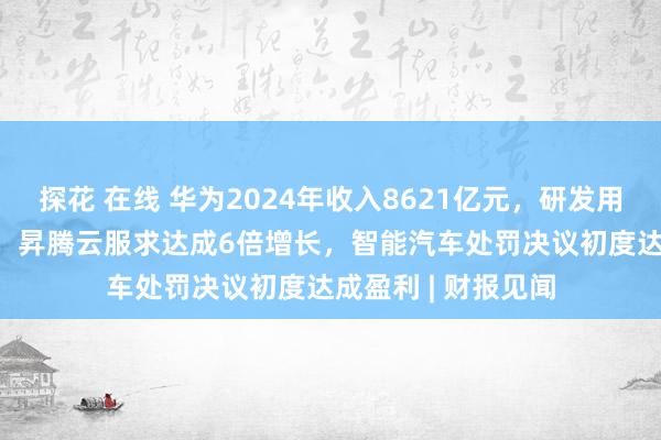 探花 在线 华为2024年收入8621亿元，研发用度达到1797亿元，昇腾云服求达成6倍增长，智能汽车处罚决议初度达成盈利 | 财报见闻