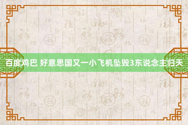 百度鸡巴 好意思国又一小飞机坠毁　3东说念主归天