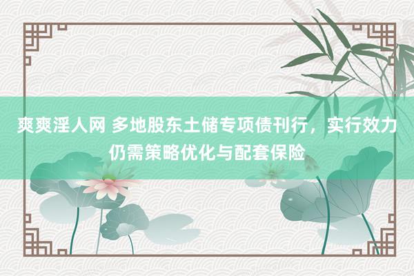 爽爽淫人网 多地股东土储专项债刊行，实行效力仍需策略优化与配套保险