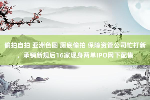 偷拍自拍 亚洲色图 厕底偷拍 保障资管公司忙打新，承销新规后16家现身两单IPO网下配售