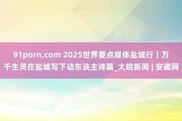 91porn,com 2025世界要点媒体盐城行｜万千生灵在盐城写下动东谈主诗篇_大皖新闻 | 安徽网