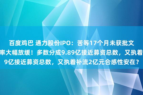 百度鸡巴 通力股份IPO：苦等17个月未获批文，扣非净利润复合增长率大幅放缓！多数分成9.89亿接近募资总数，又执着补流2亿元合感性安在？