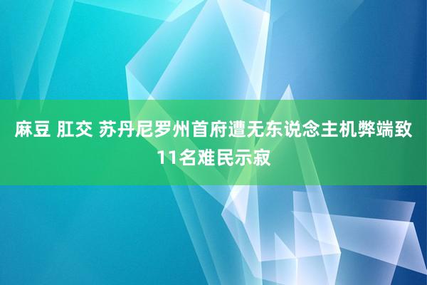 麻豆 肛交 苏丹尼罗州首府遭无东说念主机弊端致11名难民示寂